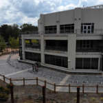The back balconies of Savanna Hall that overlook the elephant habitat.