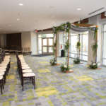 The Carlos ballroom in Savanna Hall set up for a wedding
